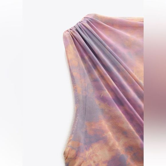 ZARA WOMAN NWT SHORT PRINTED TULLE DRESS 3056/338/054/015 - Picture 6 of 11